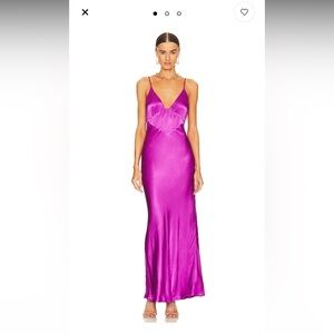 x REVOLVE Wintour Midi Slip Dress in Purple Gold